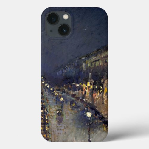 Camille Pissarro Boulevard Montmartre at Night iPhone 13 Case