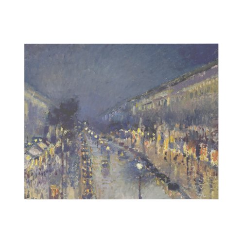Camille Pissarro _ Boulevard Montmartre at Night Gallery Wrap