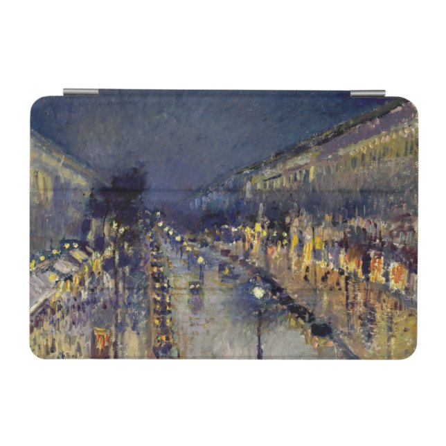 Camille Pissarro - Boulevard Montmartre at Night iPad Mini Cover (Horizontal)