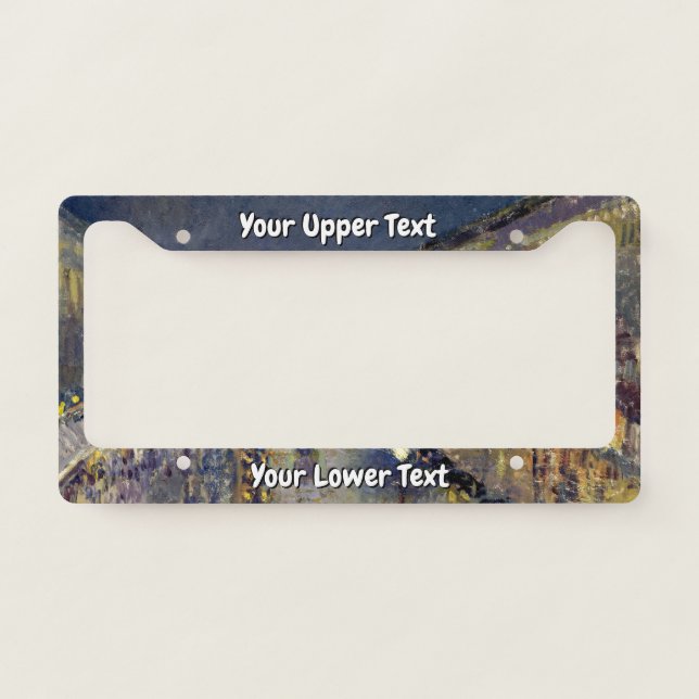 Camille Pissarro - Boulevard Montmartre at Night License Plate Frame (Front)