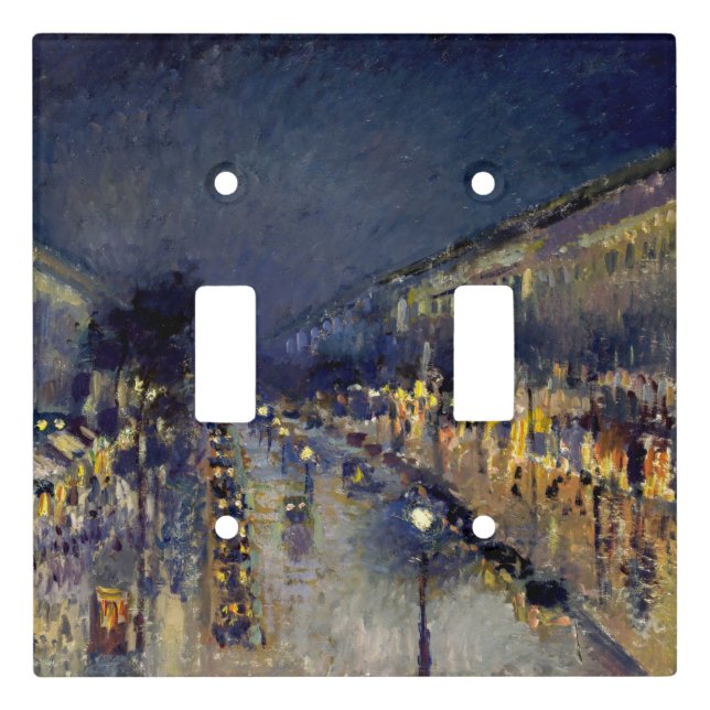 Camille Pissarro - Boulevard Montmartre at Night Light Switch Cover (Front)