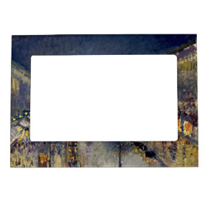 Camille Pissarro - Boulevard Montmartre at Night Magnetic Frame
