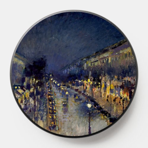 Camille Pissarro _ Boulevard Montmartre at Night PopSocket