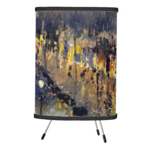 Camille Pissarro - Boulevard Montmartre at Night Tripod Lamp