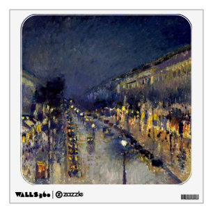 Camille Pissarro - Boulevard Montmartre at Night Wall Decal