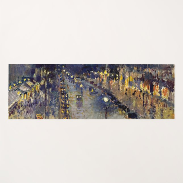 Camille Pissarro - Boulevard Montmartre at Night Yoga Mat (Front (Horizontal))