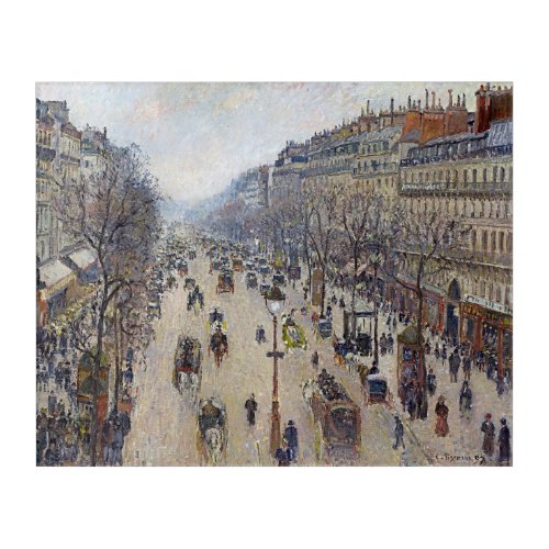 Camille Pissarro _ Boulevard Montmartre morning Acrylic Print