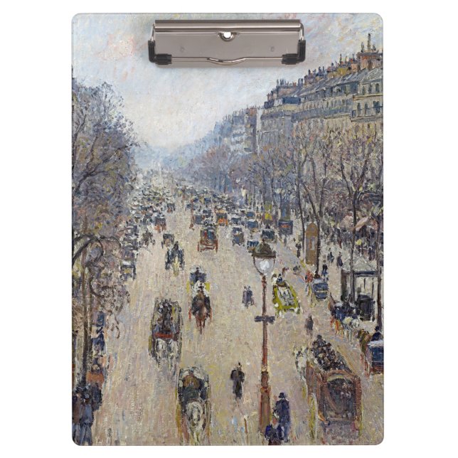 Camille Pissarro - Boulevard Montmartre, morning Clipboard (Front)
