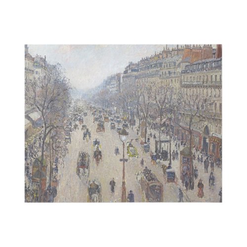 Camille Pissarro _ Boulevard Montmartre morning Gallery Wrap