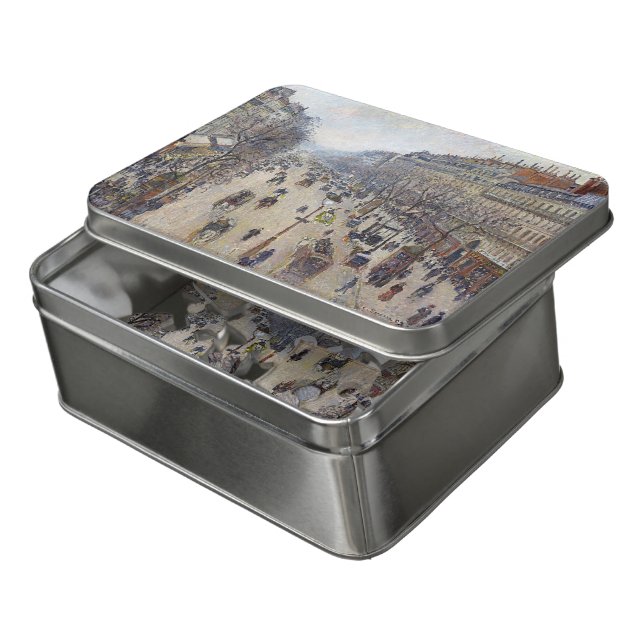Camille Pissarro - Boulevard Montmartre, morning Jigsaw Puzzle (Lid Open)