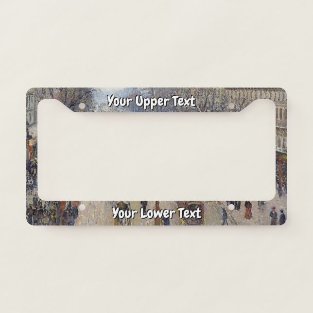 Camille Pissarro - Boulevard Montmartre, morning License Plate Frame (Front)