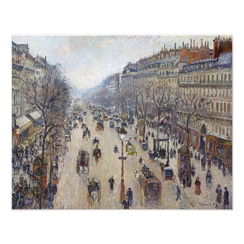 Camille Pissarro _ Boulevard Montmartre morning Photo Print
