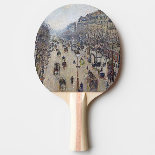 Camille Pissarro - Boulevard Montmartre, morning Ping Pong Paddle (Front)