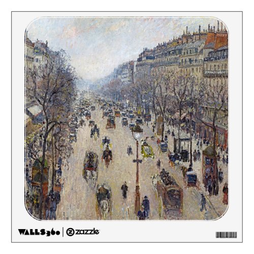 Camille Pissarro _ Boulevard Montmartre morning Wall Decal