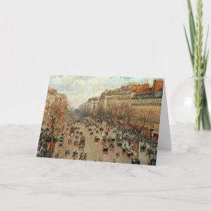 Camille Pissarro Boulevard Montmartre Painting Card