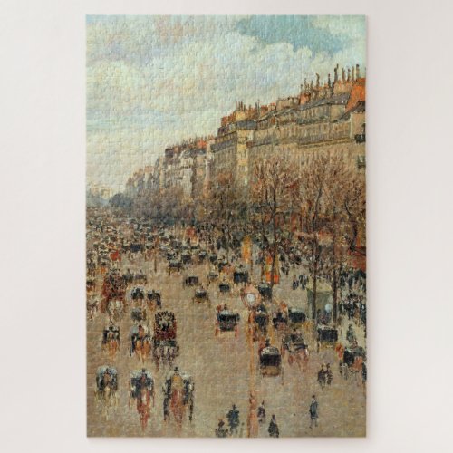 Camille Pissarro Boulevard Montmartre Painting Jigsaw Puzzle