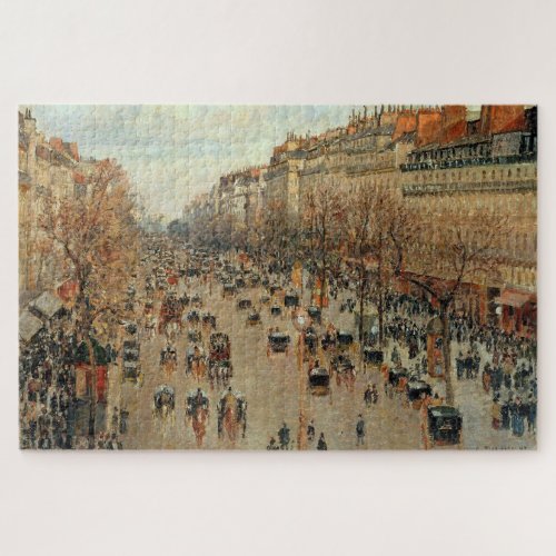 Camille Pissarro Boulevard Montmartre Painting Jigsaw Puzzle