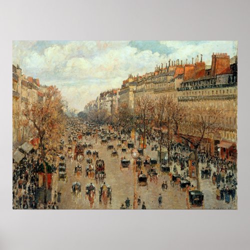 Camille Pissarro Boulevard Montmartre Painting Poster