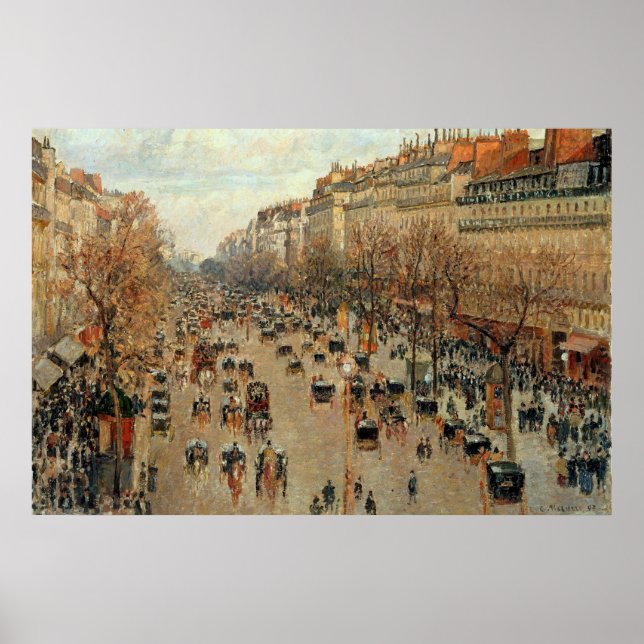 Camille Pissarro Boulevard Montmartre Painting Poster (Front)