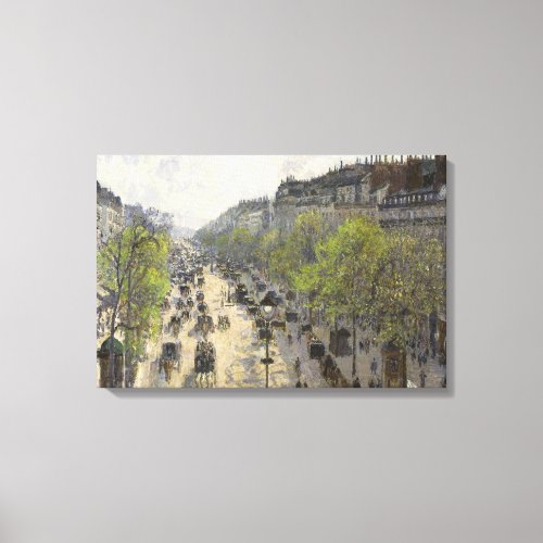 Camille Pissarro _ Boulevard Montmartre Spring Canvas Print