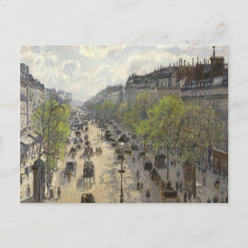 Camille Pissarro _ Boulevard Montmartre Spring Postcard