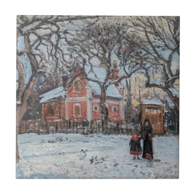 Camille Pissarro - Chataigniers a Louvecienne Ceramic Tile (Front)