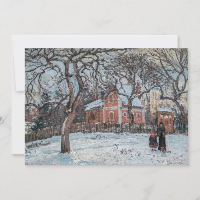 Camille Pissarro - Chataigniers a Louvecienne Invitation (Front)