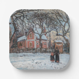Camille Pissarro - Chataigniers a Louvecienne Paper Plates