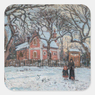 Camille Pissarro - Chataigniers a Louvecienne Square Sticker