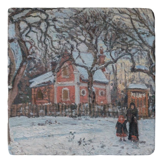Camille Pissarro - Chataigniers a Louvecienne Trivet (Front)