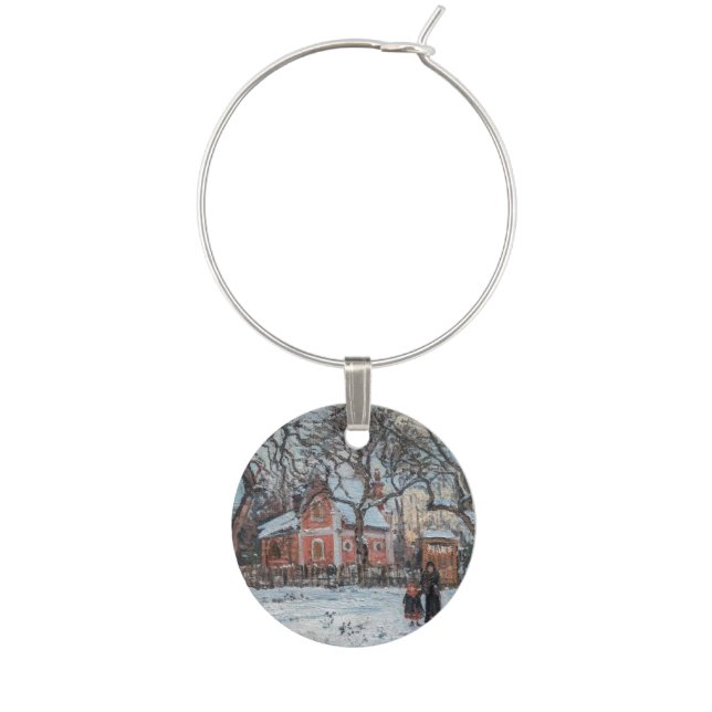 Camille Pissarro - Chataigniers a Louvecienne Wine Charm (Front)