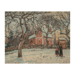 Camille Pissarro - Chataigniers a Louvecienne Wood Wall Art