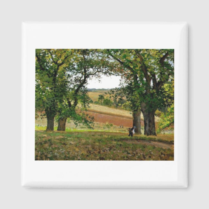 Camille Pissarro   Chestnut Trees @ Osny 1873 Oil Refrigerator Magnet