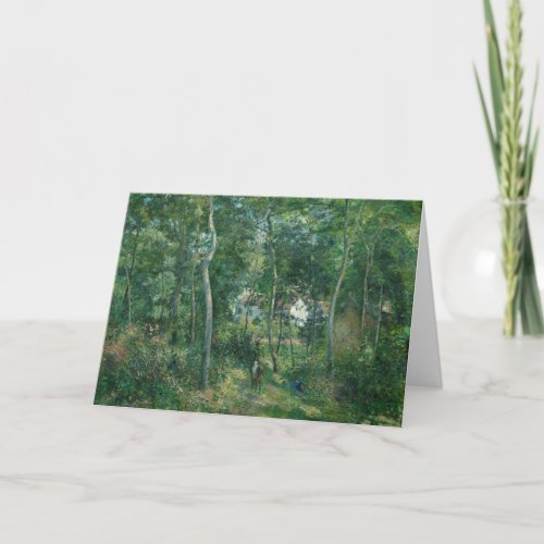 Camille Pissarro Edge of Woods Near LHermitage Card