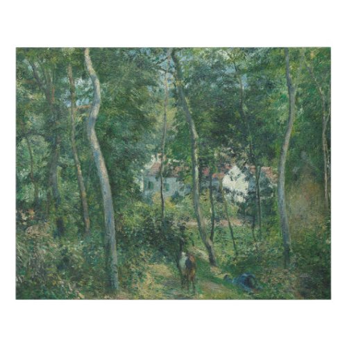 Camille Pissarro Edge of Woods Near LHermitage Faux Canvas Print