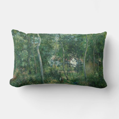 Camille Pissarro Edge of Woods Near LHermitage Lumbar Pillow