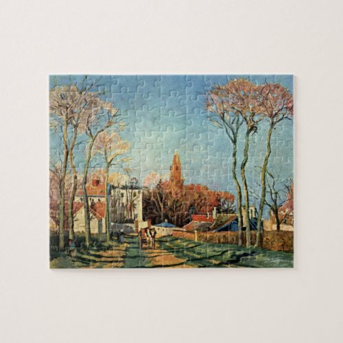 Camille Pissarro Entrance to Village of Voisins Jigsaw Puzzle