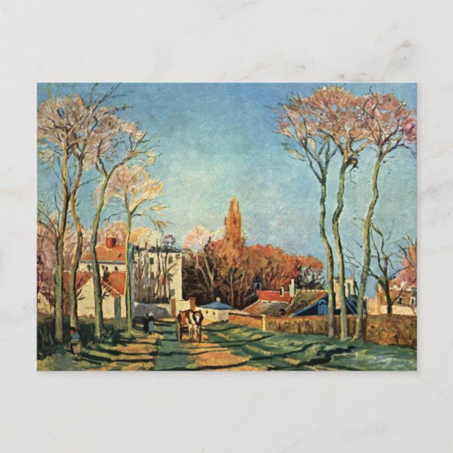 Camille Pissarro Entrance Village of Voisins Holiday Postcard (Front)