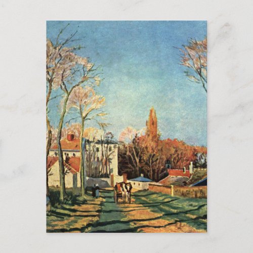 Camille Pissarro Entrance Village of Voisins Postcard