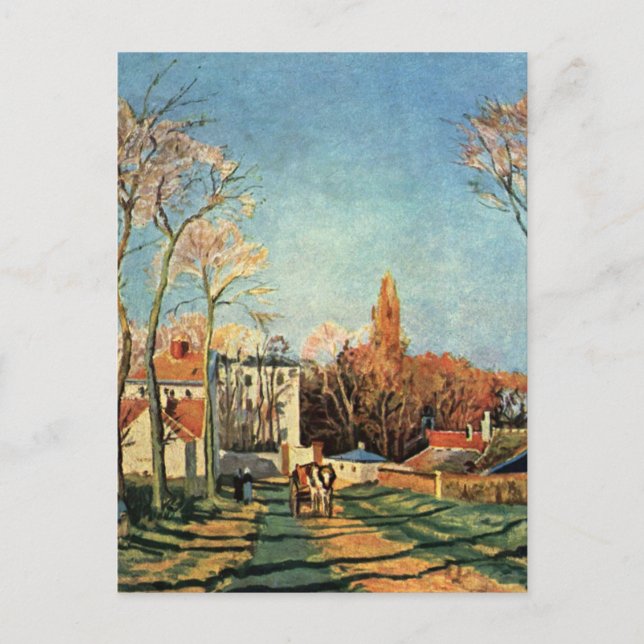 Camille Pissarro Entrance Village of Voisins Postcard (Front)