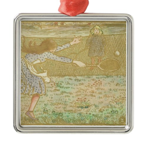 Camille Pissarro | Girls Playing Tennis, from 'Woo Metal Ornament