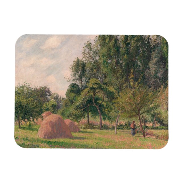 Camille Pissarro | Haystacks, Morning, Eragny Magnet (Horizontal)
