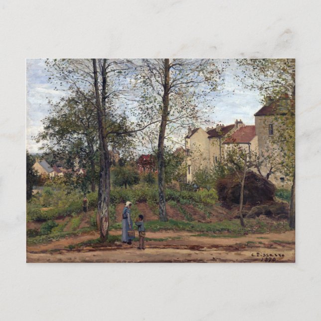 Camille Pissarro Houses at Bougival (Autumn) Postcard (Front)