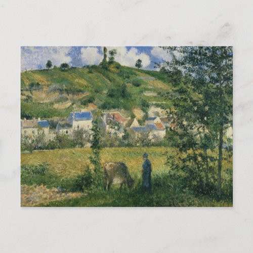 Camille Pissarro  Landscape at Chaponval 1880 Postcard