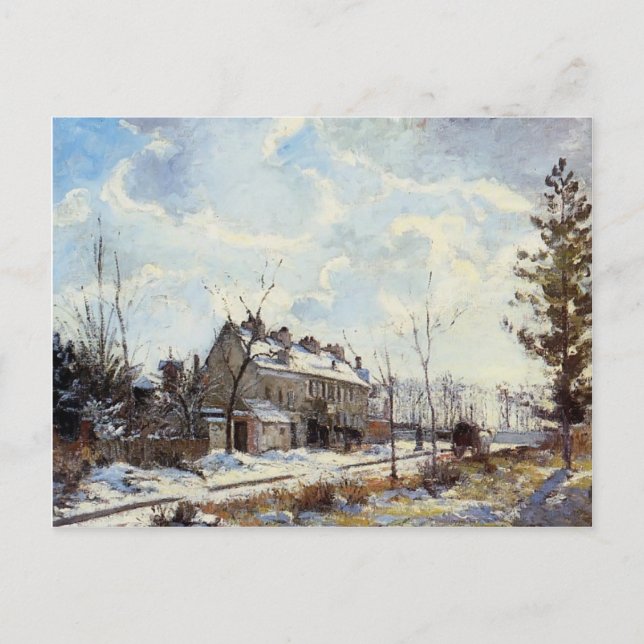 Camille Pissarro- Louveciennes Road Snow Effect Postcard (Front)
