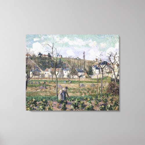 Camille Pissarro Maubuissons garden Pontoise Canvas Print