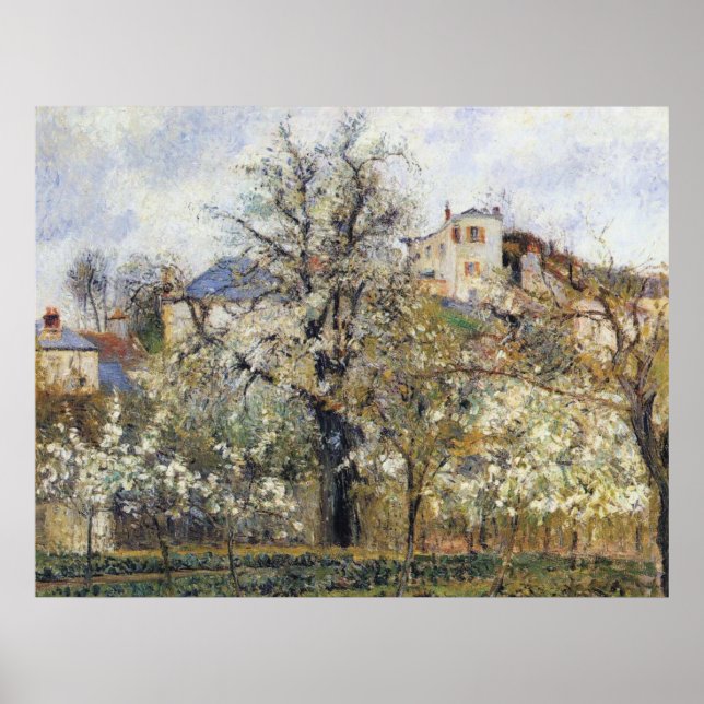 Camille Pissarro - Orchard w/ Flowering Trees 1877 Poster (Front)