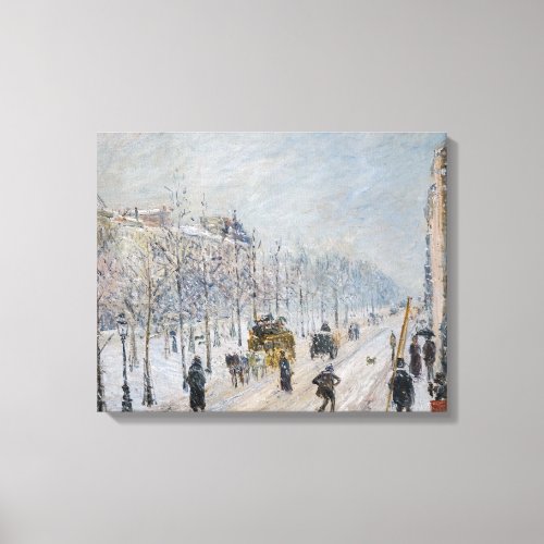 Camille Pissarro _ Outer Boulevards Snow Effect Canvas Print