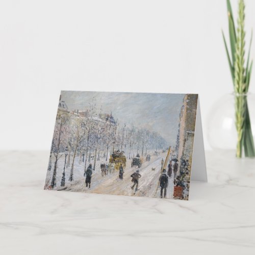 Camille Pissarro _ Outer Boulevards Snow Effect Card