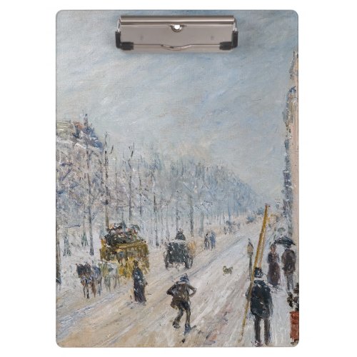 Camille Pissarro _ Outer Boulevards Snow Effect Clipboard
